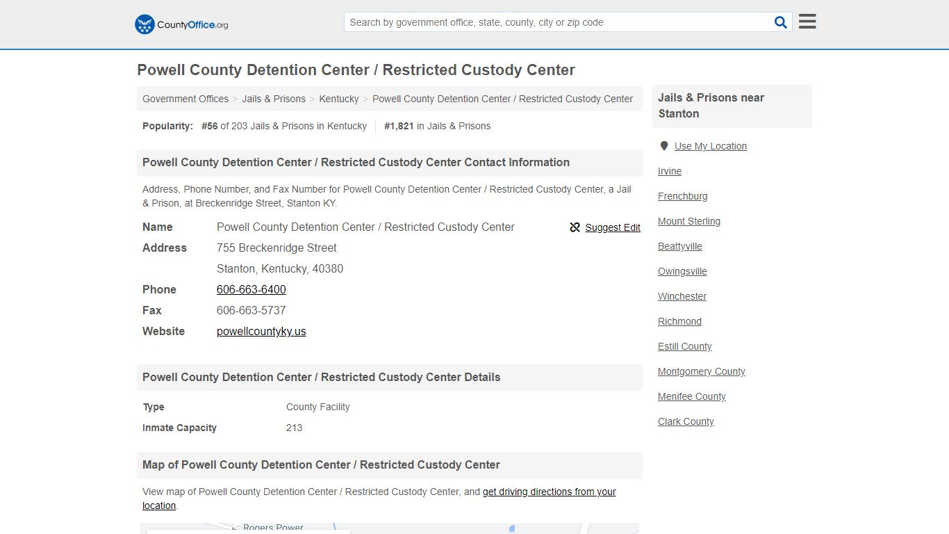 Powell County Detention Center / Restricted Custody Center